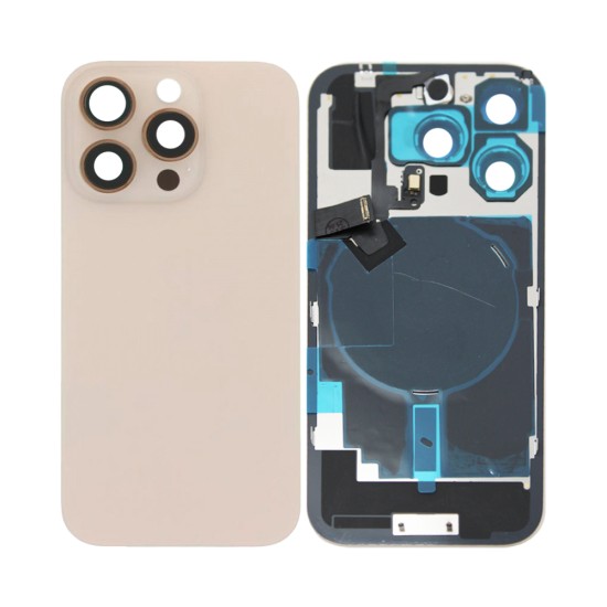 Tapa Trasera Apple iPhone 16 Pro con Wireless Charge+Flashlight Flex Titanio Desierto